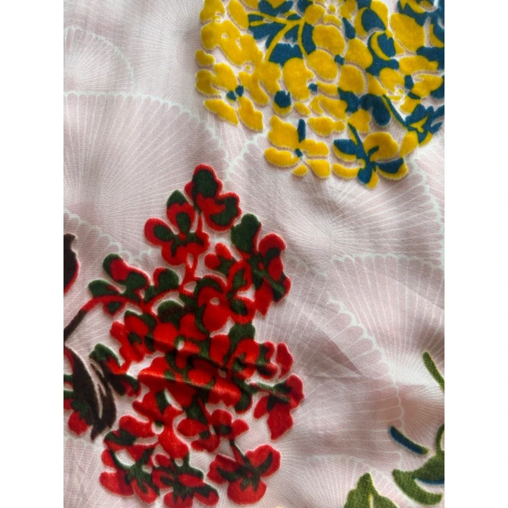 Maeve Anthropologie Pink Floral Burnout Velvet Silk Blend Shift Dress Size S NWT - Picture 9 of 13